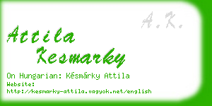 attila kesmarky business card