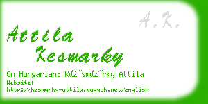 attila kesmarky business card